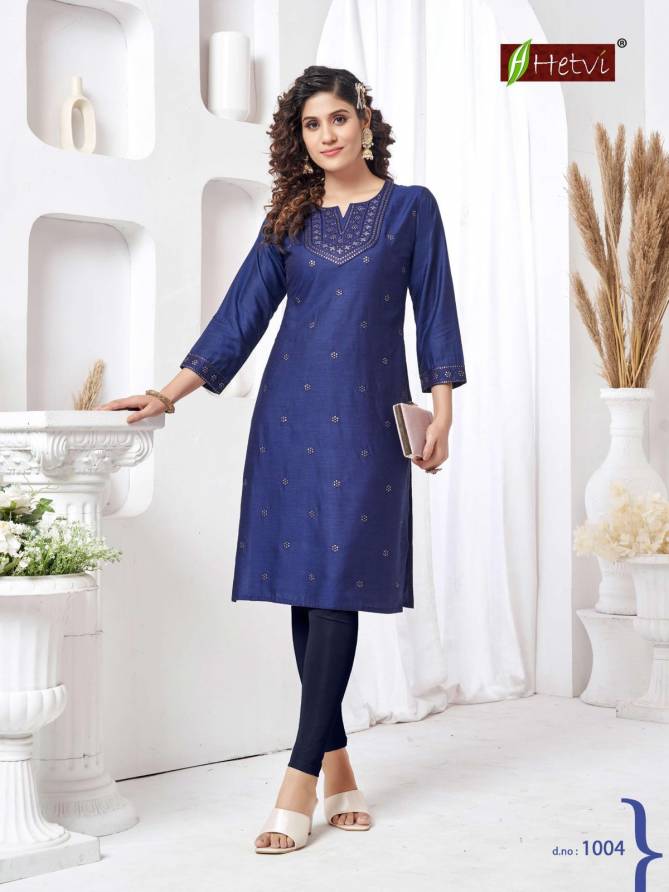 Devki By Hetvi Heavy Rayon Embroidered Kurtis Suppliers In India
